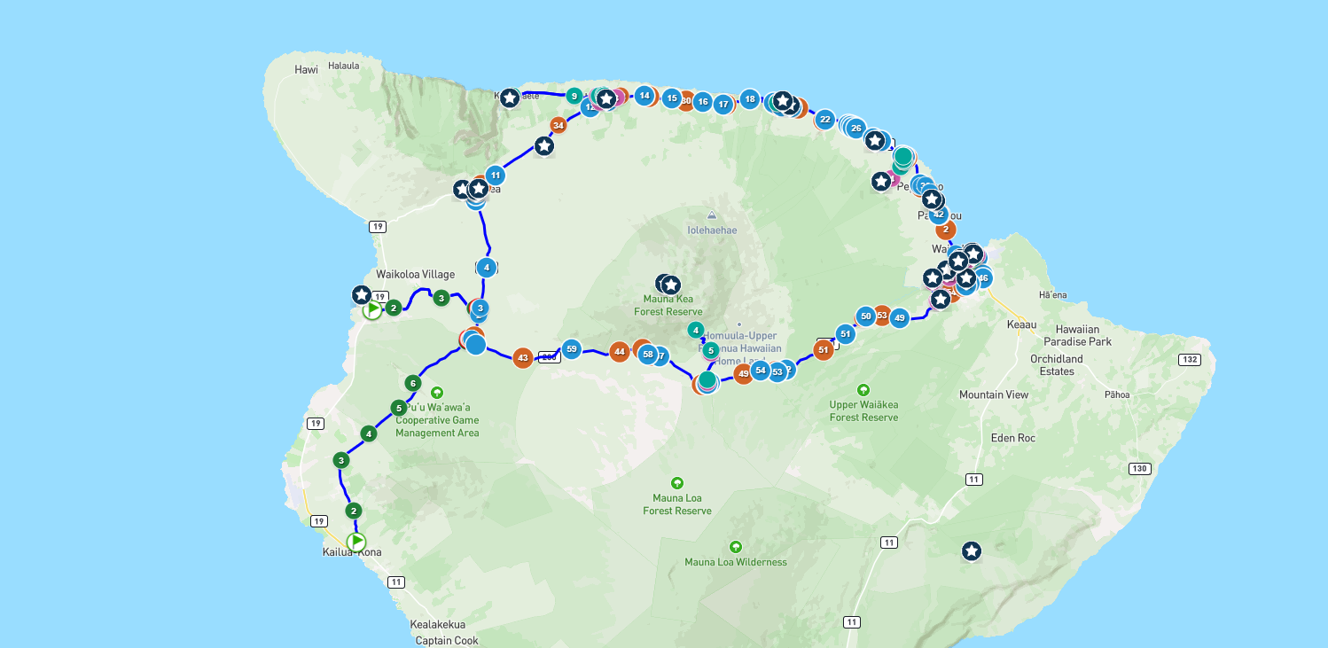 Tour route